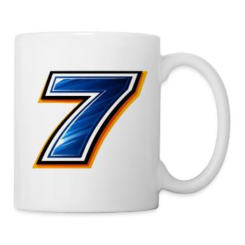 Number 7 Football Jersey Sporty Design - Mug - white - Right