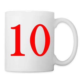 10. 10 YEARS. 10th ANNIVERSARY. 10 YEAR ANNIVERSARY. - Mug - white - Right