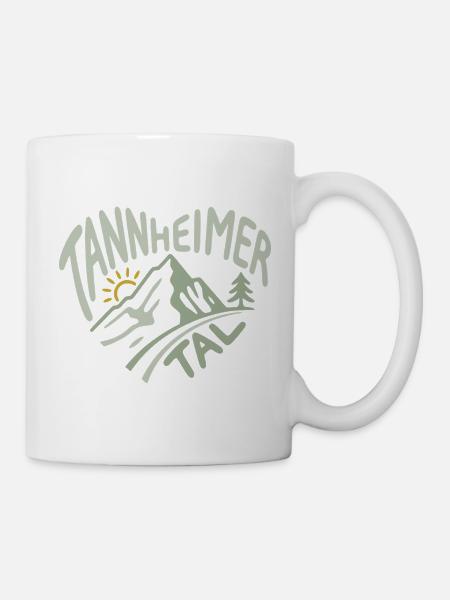 Tannheimer Tal Alpen Herz Panorama - Tasse - Weiß