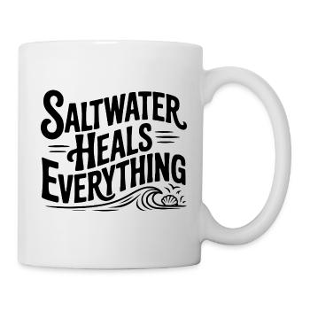 Saltwater Heals Everything - Mug - white - Right