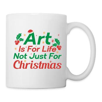 Peintre artiste Art graphique pour cadeaux d’art de Noël - Mug blanc - blanc - Droite