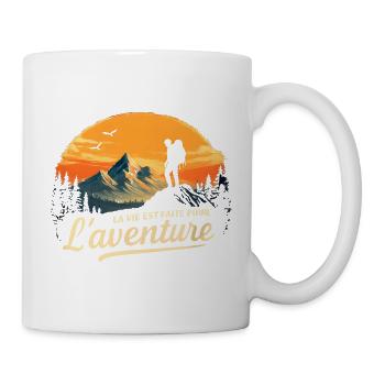 Aventure au sommet - Mug blanc - blanc - Droite
