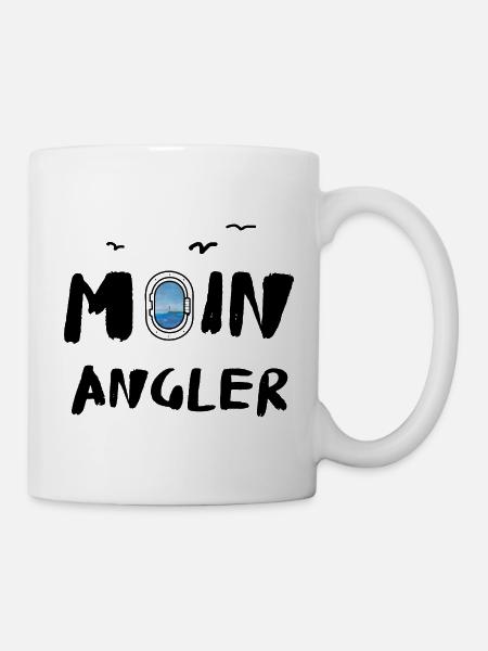 moin angler - Tasse - Weiß