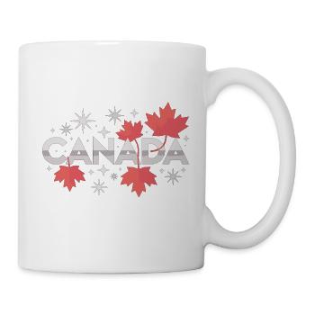 Kanada Ahornblatt Geschenkidee - Tasse - Weiß - Rechts