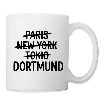 Dortmund, Ruhrpott City Shirt, Hoodie, Tasse - Tasse - Weiß - Rechts
