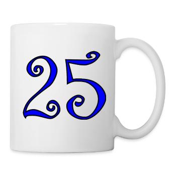 25. 25 YEARS. 25th ANNIVERSARY. 25 YEARS ANNIVERSARY. - Mug - white - Right