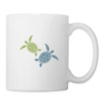 Sea Turtle Duo Ocean Beach Hawaii Marine Life Vibe - Mug - white - Right