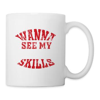 want to See My Air Guitar Skills Funny Rocker Design - Mug - white - Right