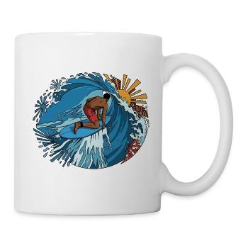 Surfer Cirkel Surfkunst - Mug - white - Right