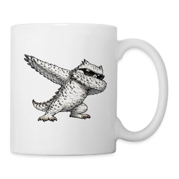 Dabbing Schneeeule - Tasse - Weiß - Rechts