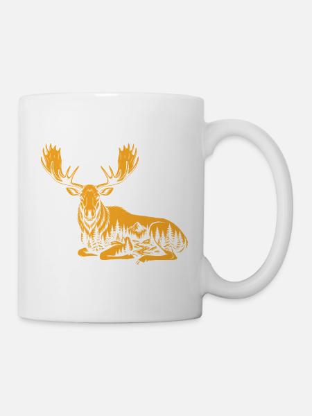 Elch - Tasse - Weiß