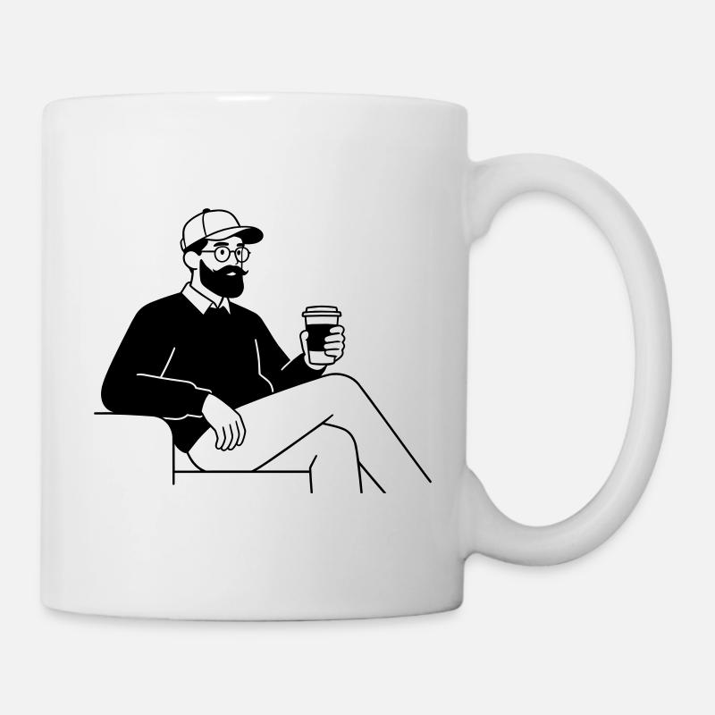 Hipster - Tasse - Weiß