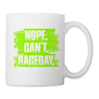 Non, je ne peux pas le jour de la course, amateur de voitures, mécanicien, - Mug blanc - blanc - Droite