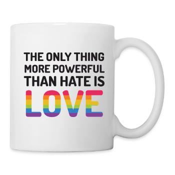 Mois de la fierté LGBTQ - La seule chose plus puissante - Mug blanc - blanc - Droite