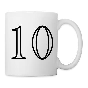 10. 10 YEARS. 10th ANNIVERSARY. 10 YEAR ANNIVERSARY. - Mug - white - Right