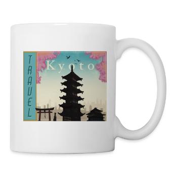 Kyoto Pagode im Abendlicht-Tavel Kyoto Japan - Tasse - Weiß - Rechts