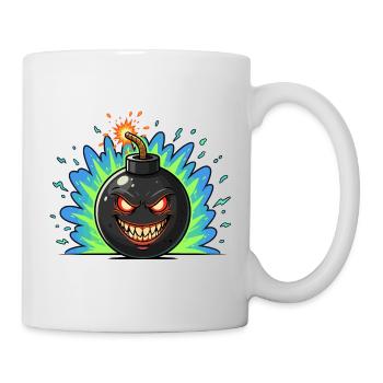 Angry Bomber Ball Neonburst - Mug - white - Right