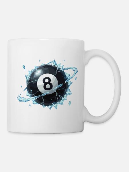 Eisiger 8-Ball Bruch - Tasse - Weiß