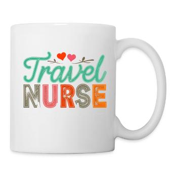 Reisepflegerin-Design Herzschlag Travel Nurse - Tasse - Weiß - Rechts