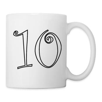 10. 10 YEARS. 10th ANNIVERSARY. 10 YEAR ANNIVERSARY. - Mug - white - Right