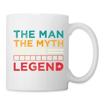 Crossword Legend The Man Myth Design - Tasse - Weiß - Rechts