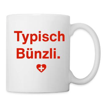 Typisch Bünzli. – Schweizer Minimal-Design - Tasse - Weiß - Rechts