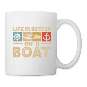 Capitaine de bateau nautique Marin Naviguant - Mug blanc - blanc - Droite