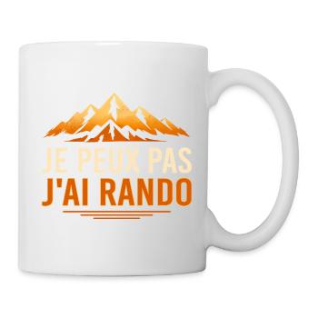 Je peux pas j’ai rando humour randonnée trek - Mug blanc - blanc - Droite