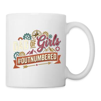 Papa des filles surpassés en nombre Papa au tournevis - Mug blanc - blanc - Droite