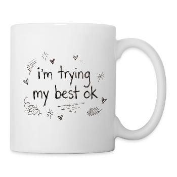 I do my best – handwriting - Mug - white - Right