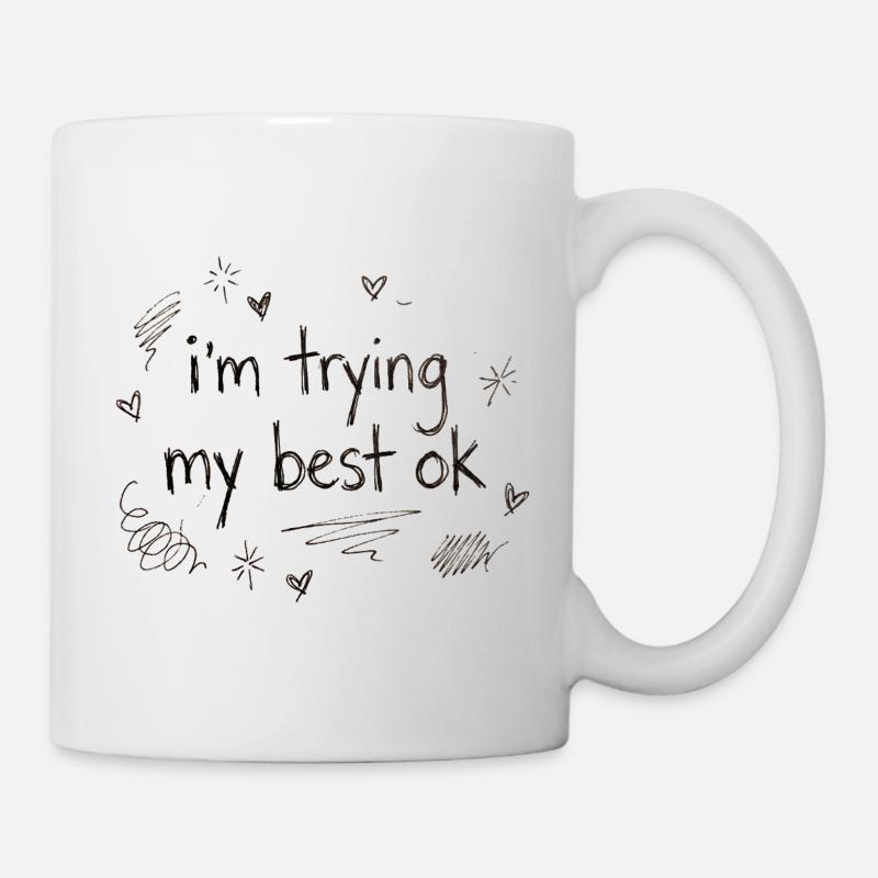 Ich geb’ mein Bestes – Handschrift - Tasse - Weiß