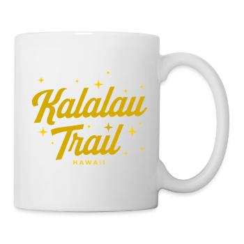 Lettrage sur le sentier Kalalau à Hawaï - Mug blanc - blanc - Droite