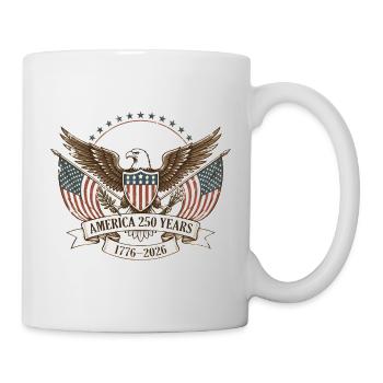 Amerika 250 Jahre 1776–2026 Vintage Patriotic Eagl - Tasse - Weiß - Rechts