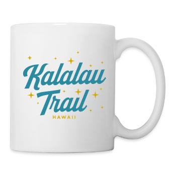 Sentier Kalalau Hawaï Écriture et Stars - Mug blanc - blanc - Droite