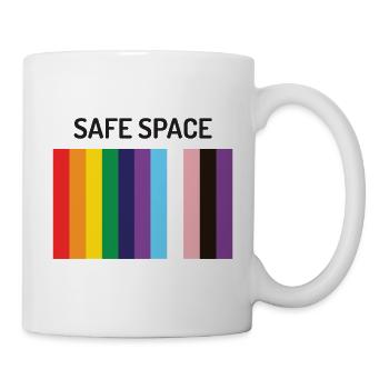 LBGTQIA+ Safe Space Pride Month Aufkleber - Tasse - Weiß - Rechts