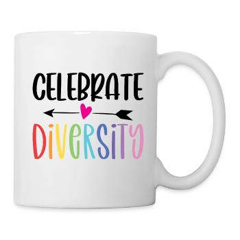 LGBT Pride Month - Celebrate Diversity - Mug - white - Right