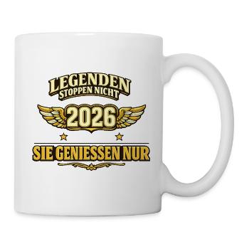 Legenden stoppen nicht 2026 sie genießen nur Rente - Tasse - Weiß - Rechts