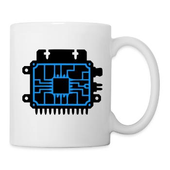Mikrochip Platine IT Logo - Tasse - Weiß - Rechts