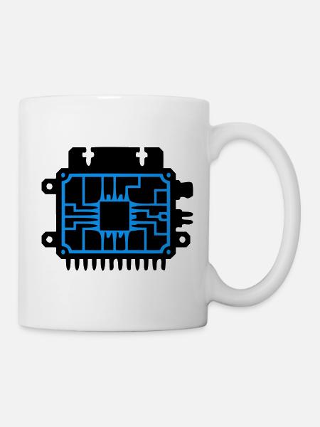 Mikrochip Platine IT Logo - Tasse - Weiß