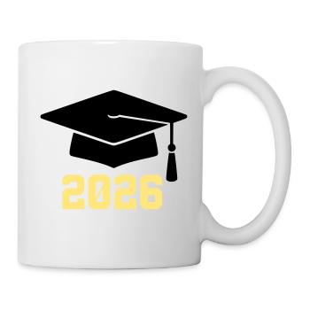 Absolvent 2026 Bachelor Hut - Tasse - Weiß - Rechts