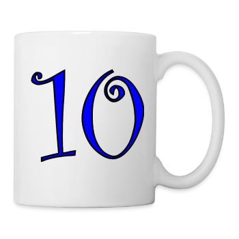10. 10 YEARS. 10th ANNIVERSARY. 10 YEAR ANNIVERSARY. - Mug - white - Right