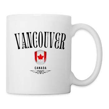 Vancouver Souvenir, elegantes Vancouver-Design - Tasse - Weiß - Rechts