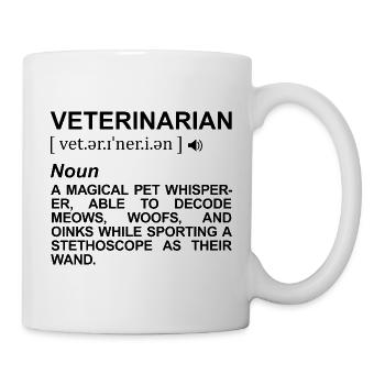 Tierarzt Definition - Tasse - Weiß - Rechts