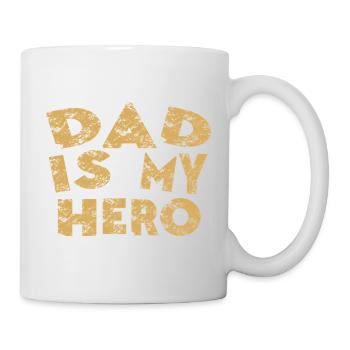 Papa est mon héros - Mug blanc - blanc - Droite
