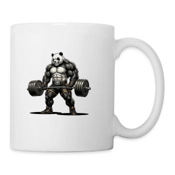 Panda Strength – Bodybuilding Design - Tasse - Weiß - Rechts
