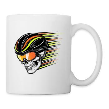 Skull Bicycle MTB Mountain Bike Road Bike Design - Mug - white - Right