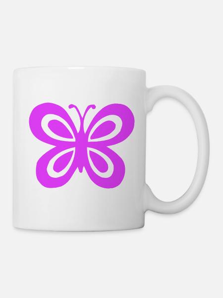 Schmetterling - Tasse - Weiß