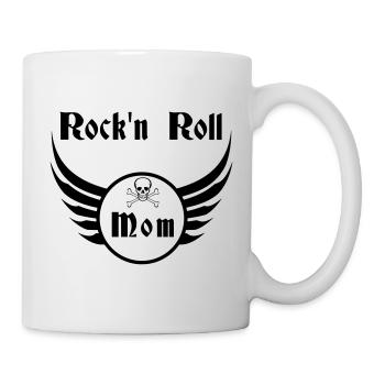 Mom Rock and Roll Skull Wings - Mug - white - Right