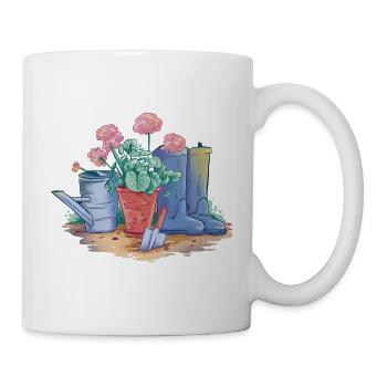 Art décoratif de jardin - Mug blanc - blanc - Droite