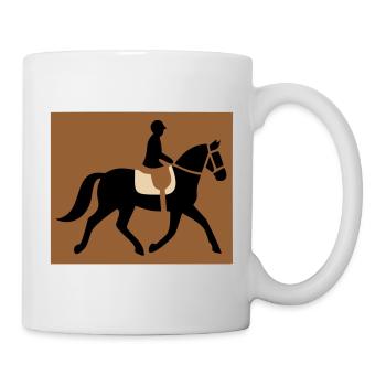 Reitsport Pferd Reiter Hobby - Tasse - Weiß - Rechts
